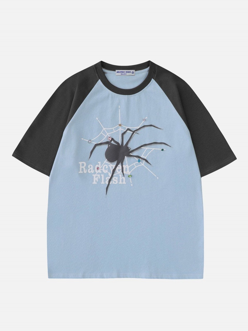 T Shirts Aelfric Eden Spider Foam Printing Tee Rose | DAP-91857761